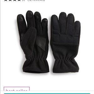 Tek gear 🆕men’s black micro fleece gloves.